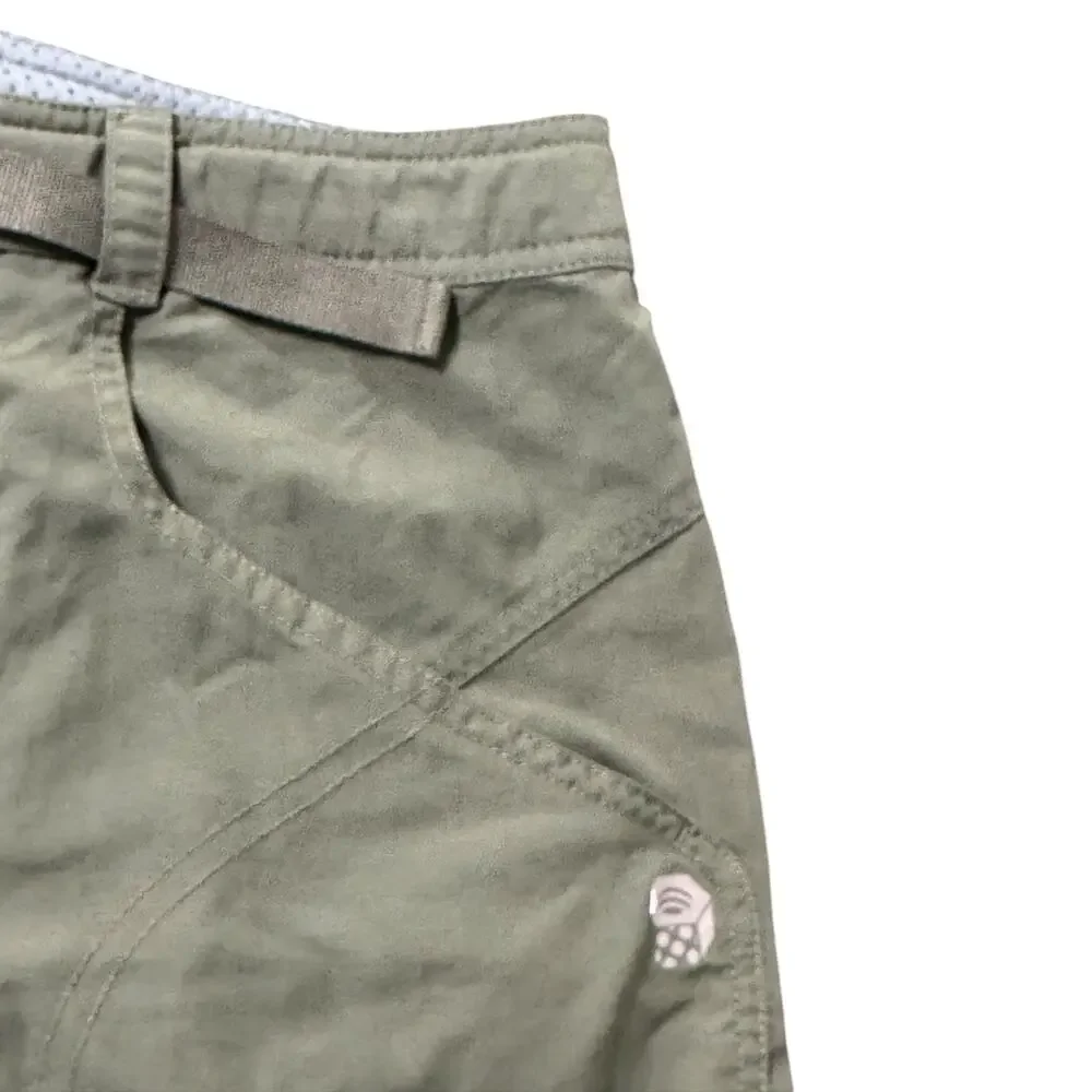 Mountain Hardwear Men's 34 Olive Green Nylong Integrated Belt Short Gorpcore